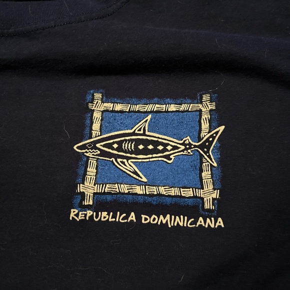 Blue T-shirt with fish - Picture 2 of 5